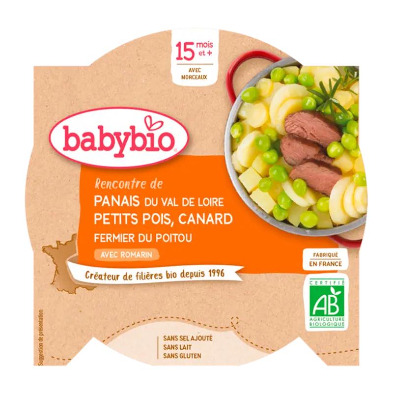 Babybio BIO pastinák, hrášek a farmářskou kachna, 260 g
