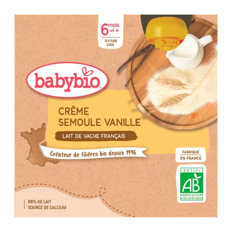 Babybio BIO krém vanilka s krupičkou, 340 g