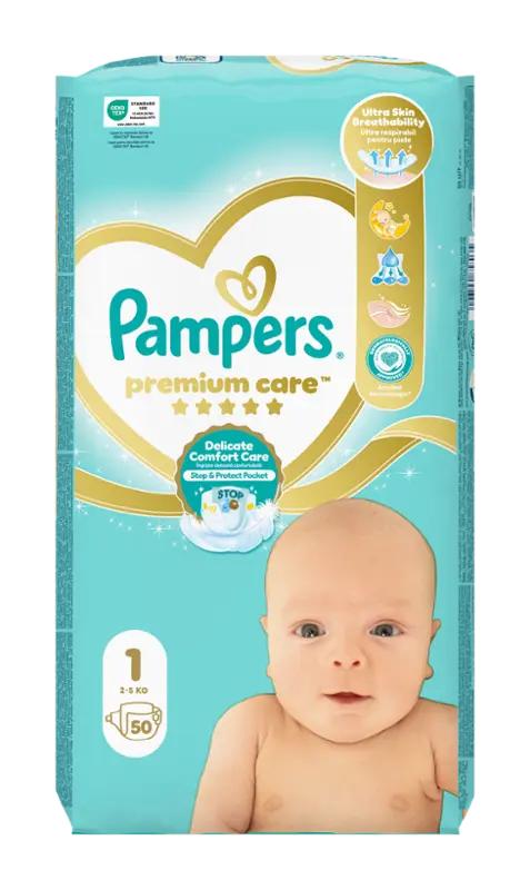 Pampers Plenky Premium Care 2 - 5 kg vel. 1, 50 ks