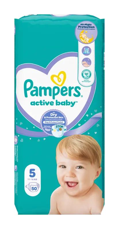 Pampers Plenky Active Baby 11 - 16 kg, vel. 5, 50 ks
