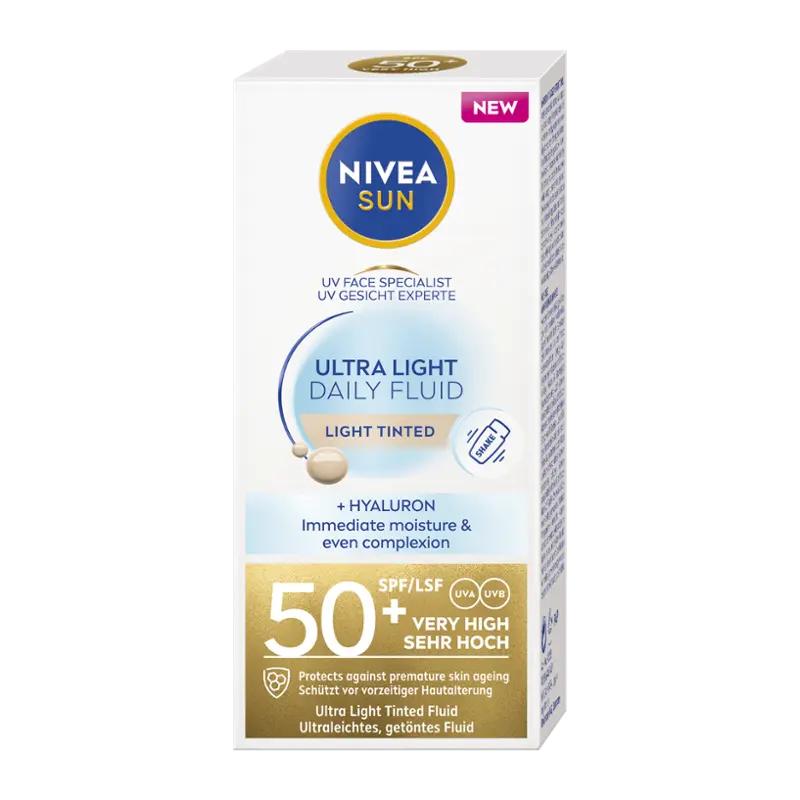 NIVEA Tónovací krém na opalovaní Invisible SPF 50+, 40 ml