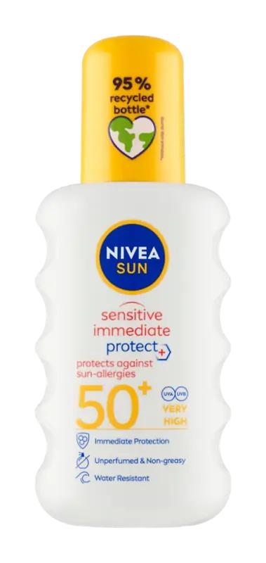 NIVEA Sprej na opalování Sensitive SPF50+, 200 ml