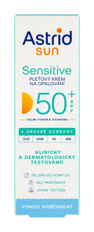 Astrid Pleťový krém na opalování Sensitive SPF50+, 50 ml