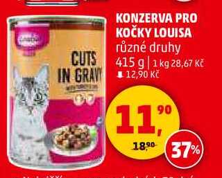 KONZERVA PRO KOČKY LOUISA různé druhy, 415 g  