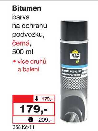 Bitumen barva na ochranu podvozku, černá, 500 ml