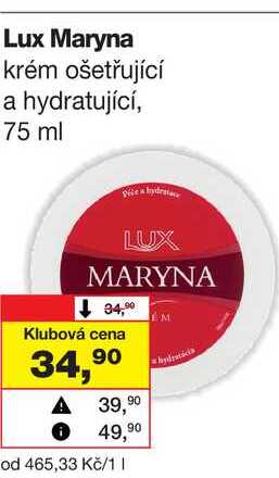 Lux Maryna krém ošetřující a hydratující, 75 ml