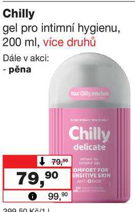 Chilly gel pro intimní hygienu, 200 ml