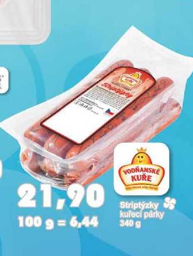 Striptýzky kuřecí párky 340g