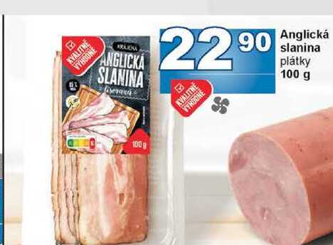 Anglická slanina plátky 100 g 