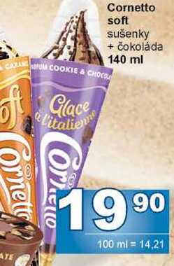 Cornetto soft sušenky + čokoláda 140 ml