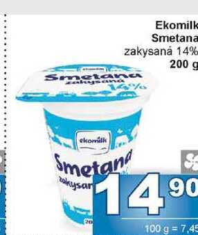 Ekomilk Smetana zakysaná 14% 200 g