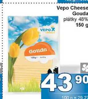 Vepo Cheese Gouda plátky 48% 150 g