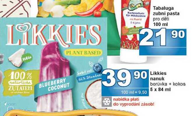 Likkies nanuk borůvka + kokos 5 x 84 ml