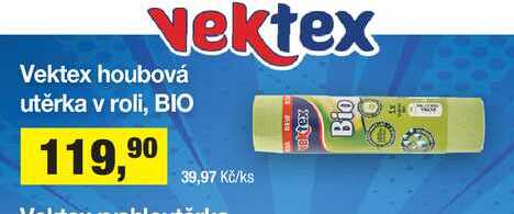 Vektex houbová utěrka v roli, BIO 