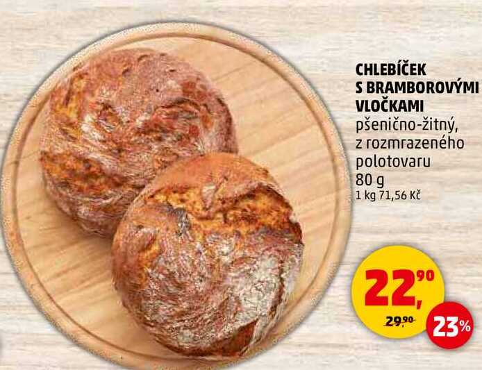 CHLEBÍČEK S BRAMBOROVÝMI VLOČKAMI pšenično-žitný, 80 g