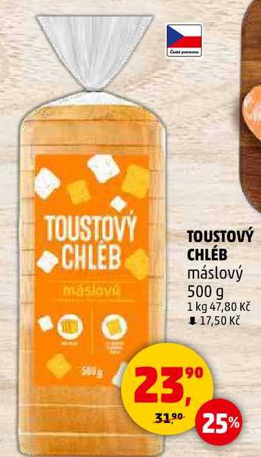 TOUSTOVÝ CHLÉB máslový, 500 g  