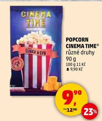 POPCORN CINEMA TIME různé druhy, 90 g 