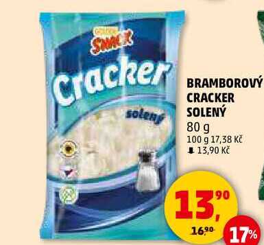 BRAMBOROVÝ CRACKER SOLENÝ, 80 g 