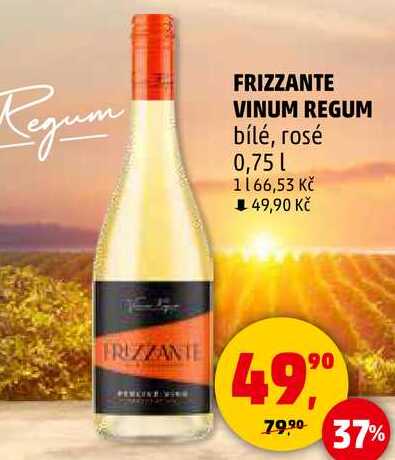 FRIZZANTE VINUM REGUM bílé, rosé, 0,75 l
