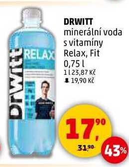 DRWITT minerální voda s vitamíny Relax, 0,75 l 