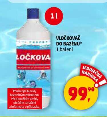 VLOČKOVAČ DO BAZÉNU, 1 balení