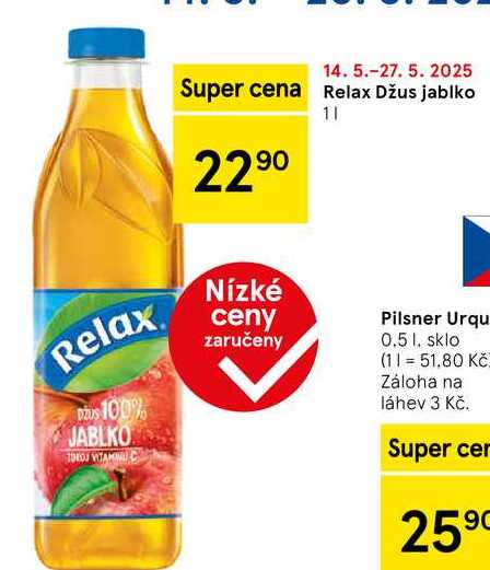 Relax Džus jablko, 1 l 