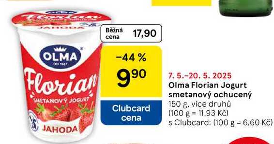 Olma Florian Jogurt smetanový ochucený, 150 g, více druhů 