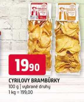 Cyrilovy brambůrky 100 g vybrané druhy 