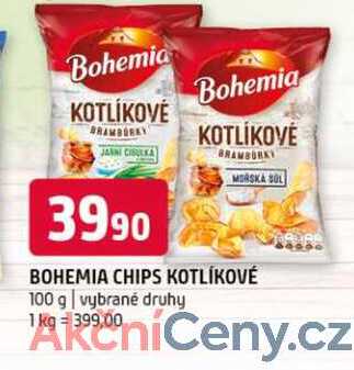Bohemia Kotlíkové chips 100g, vybrané druhy