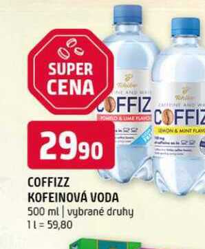Coffizz kofeinová voda 500 ml vybrané druhy 