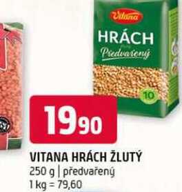 Vitana hrách žlutý 250 g předvařený 
