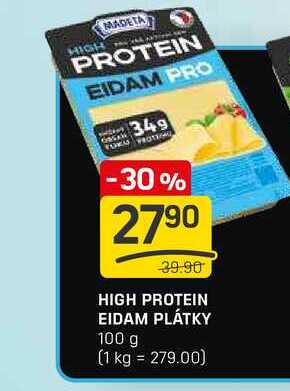 HIGH PROTEIN EIDAM PLÁTKY 100 g 