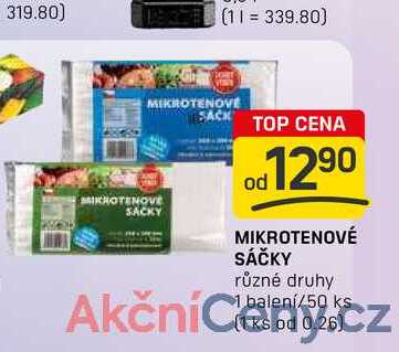 MIKROTENOVÉ SÁČKY různé druhy balení/50 ks