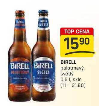 BIRELL polotmavý, světlý 0,5l