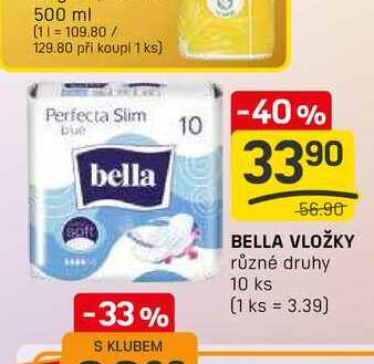 BELLA VLOŽKY různé druhy 10 ks