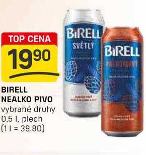 BIRELL NEALKO PIVO vybrané druhy 0,5 1, plech