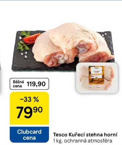 Tesco Kuřecí stehna horní, 1 kg 