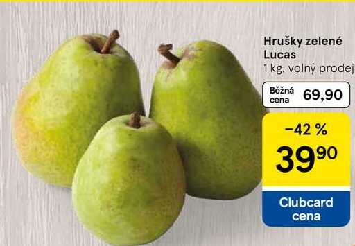 Hrušky zelené Lucas, 1 kg 