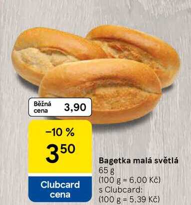 Bagetka malá světlá, 65 g 