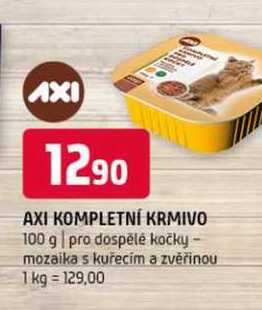 AXI kompletní krmivo 100 g pro dospělé kočky mozaika s kuřecím a zvěřinou 