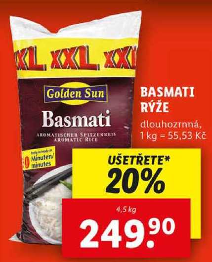 BASMATI RÝŽE, 4,5 kg