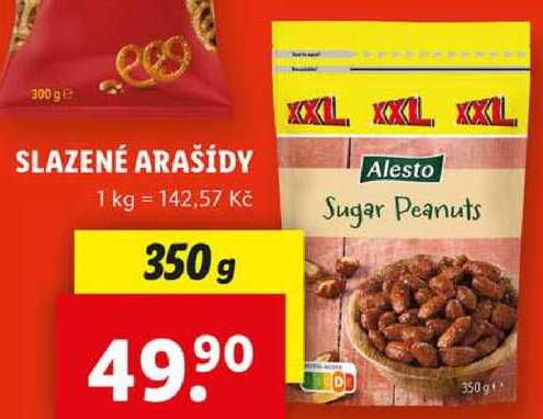 SLAZENÉ ARAŠÍDY, 350 g