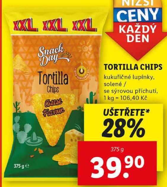 TORTILLA CHIPS, 375 g