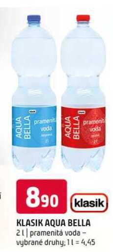 Klasik aqua bella 2l pramenitá voda vybrané druhy