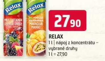 Relax 1l nápoj z koncentrátu vybrané druhy 
