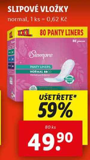 SLIPOVÉ VLOŽKY, 80 ks
