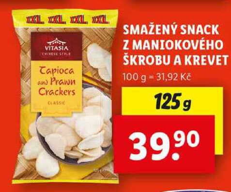 SMAŽENÝ SNACK Z MANIOKOVÉHO ŠKROBU A KREVET, 125 g