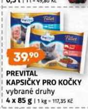 Prevital kapsičky pro kočky vybrané druhy 4 x 85 g