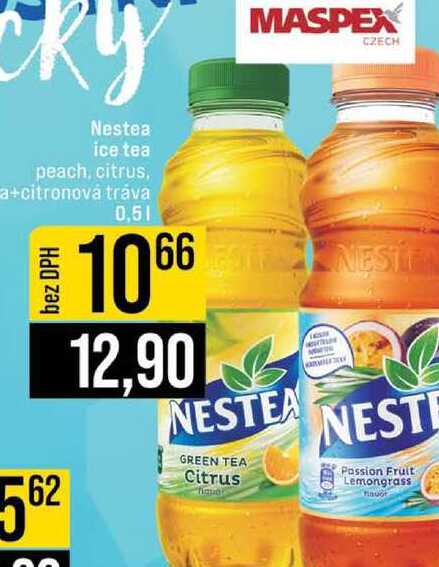 Nestea ice tea peach, citrus, a+citronová tráva 0,5l
