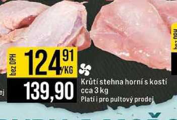 Krūti stehna horní s kostí cca 3 kg